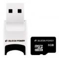micro SDHC Card 8GB Class 4 + Stylish USB Reader